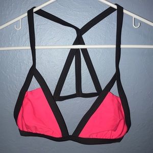 Small pink and grey swim top